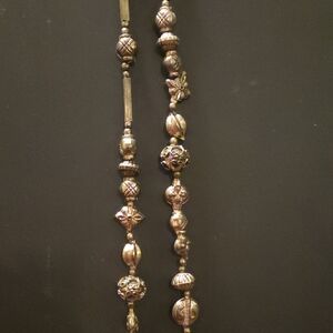 Elegant Silver Beaded Necklace